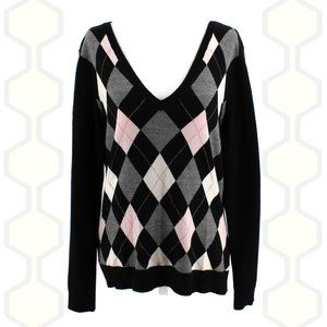 🐝 3/$25 New York & Company Sweater Black Pink L